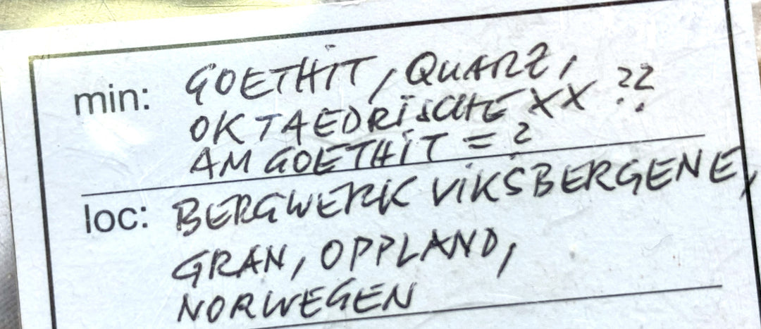 Goethit, Bergkristall, Viksbergene, Hadeland, Oppland, Norwegen