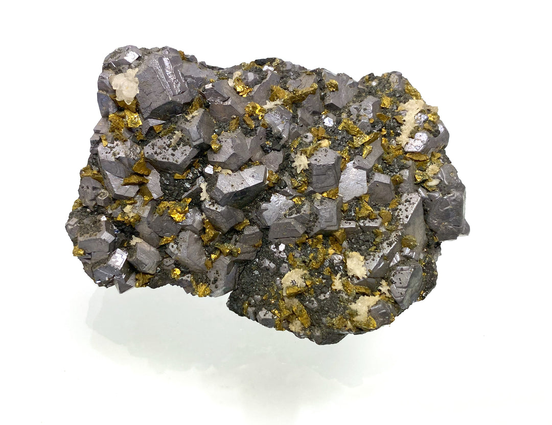 Galenit, Chalcopyrit, Calcit, Sovetskii Mine, Dal’negorsk, Russland