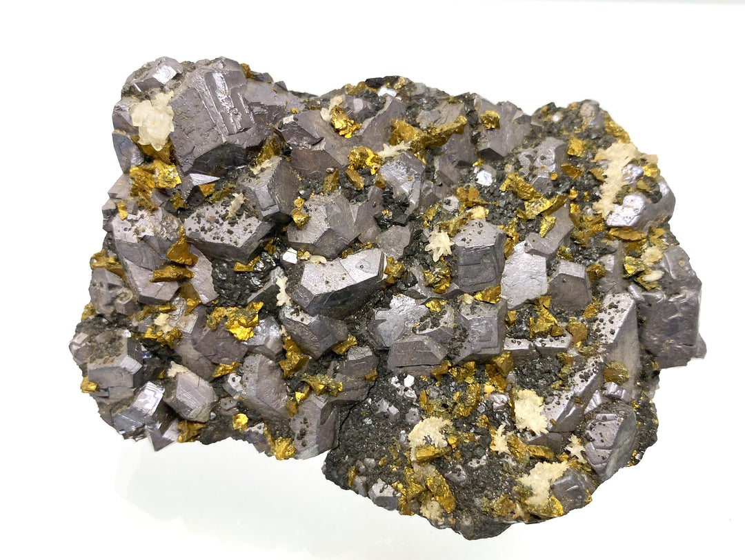 Galenit, Chalcopyrit, Calcit, Sovetskii Mine, Dal’negorsk, Russland