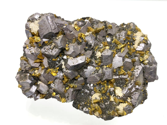 Galenit, Chalcopyrit, Calcit, Sovetskii Mine, Dal’negorsk, Russland