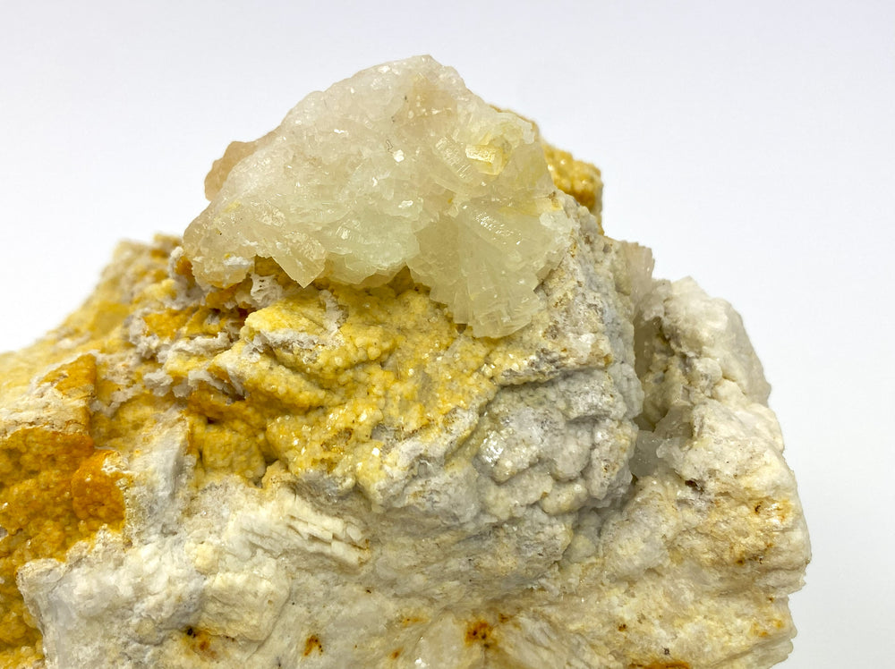Strontianite on dolomite, Oberdorf a. d. Laming, Styria, Austria