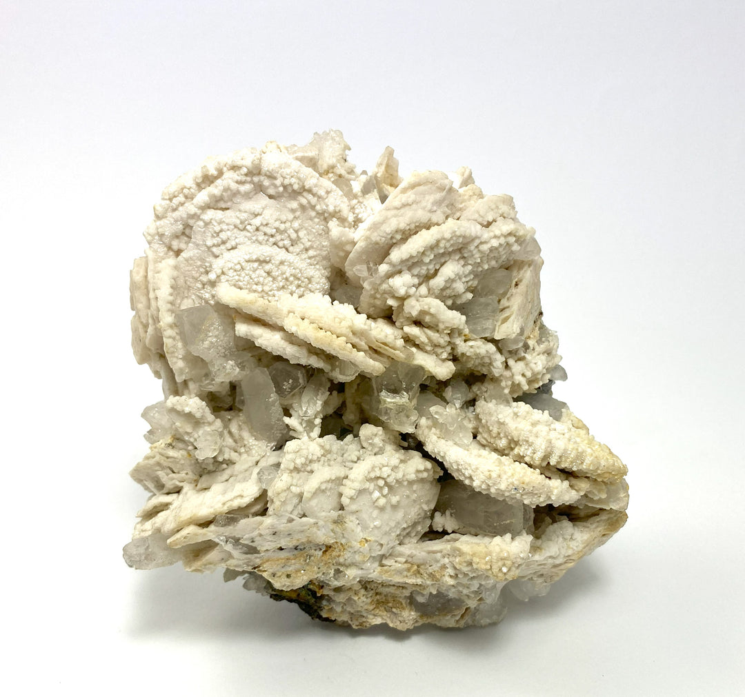 Calcite-dolomite pseudomorph, rock crystal, Cavnic, Maramures, Romania