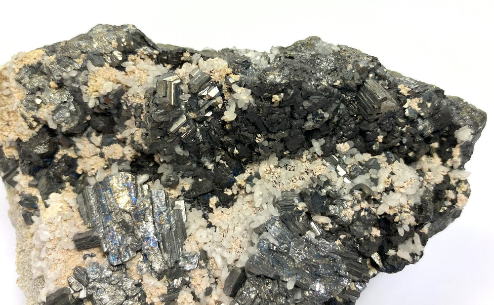 Bournonit, Sphalerit, Arsenopyrit, Quarz, Quiruvilca Mine, Santiago de Chuco, La Libertad, Peru