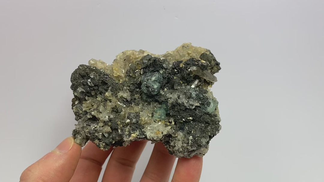 Fluorite, Tetrahedrite, Rock Crystal, YaogangXian Mine, Hunan. China