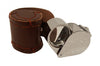 Leather case including 10x magnifying glass