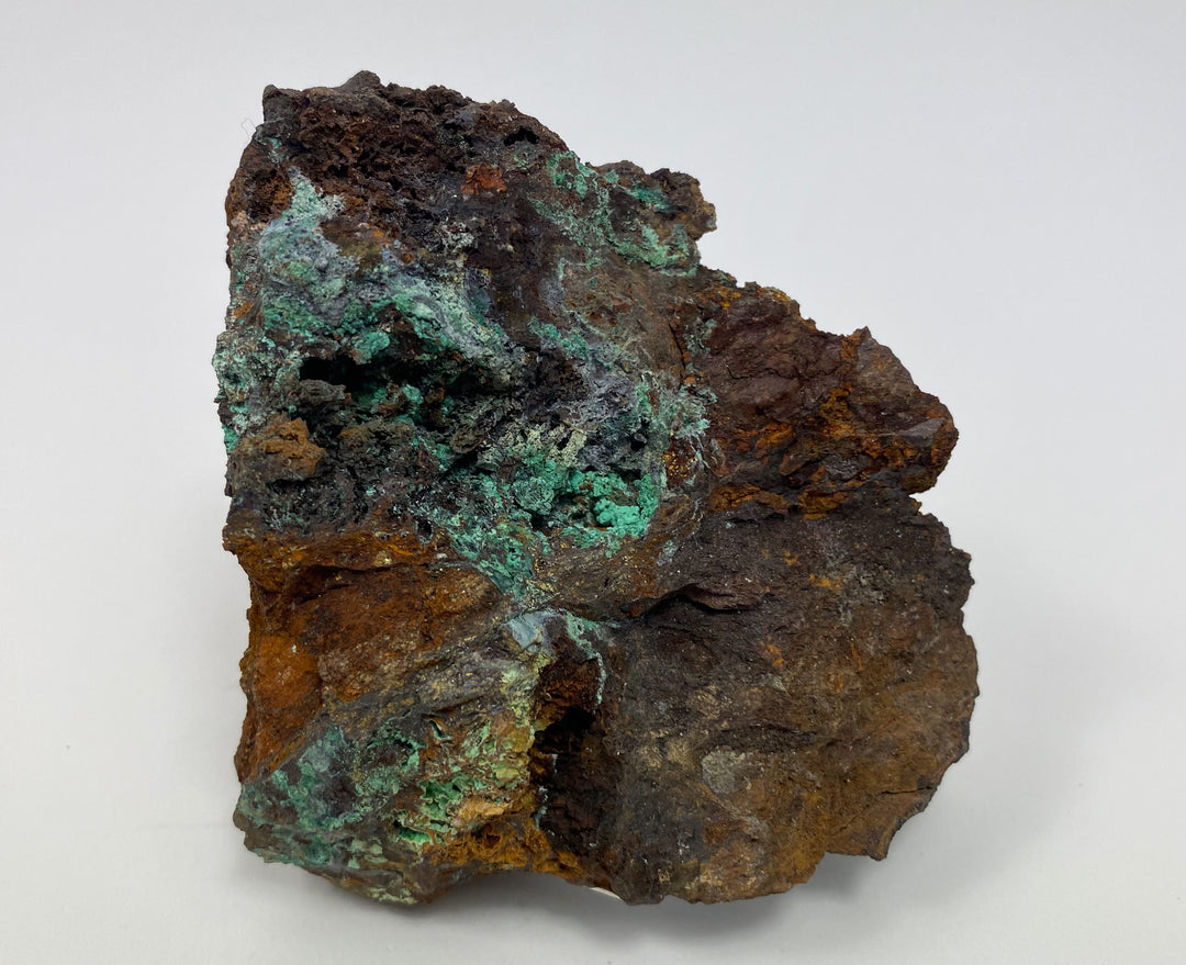 Malachit auf Limonit, Pfleglalm, Hiaslegg, Rötz, Steiermark, Österreich