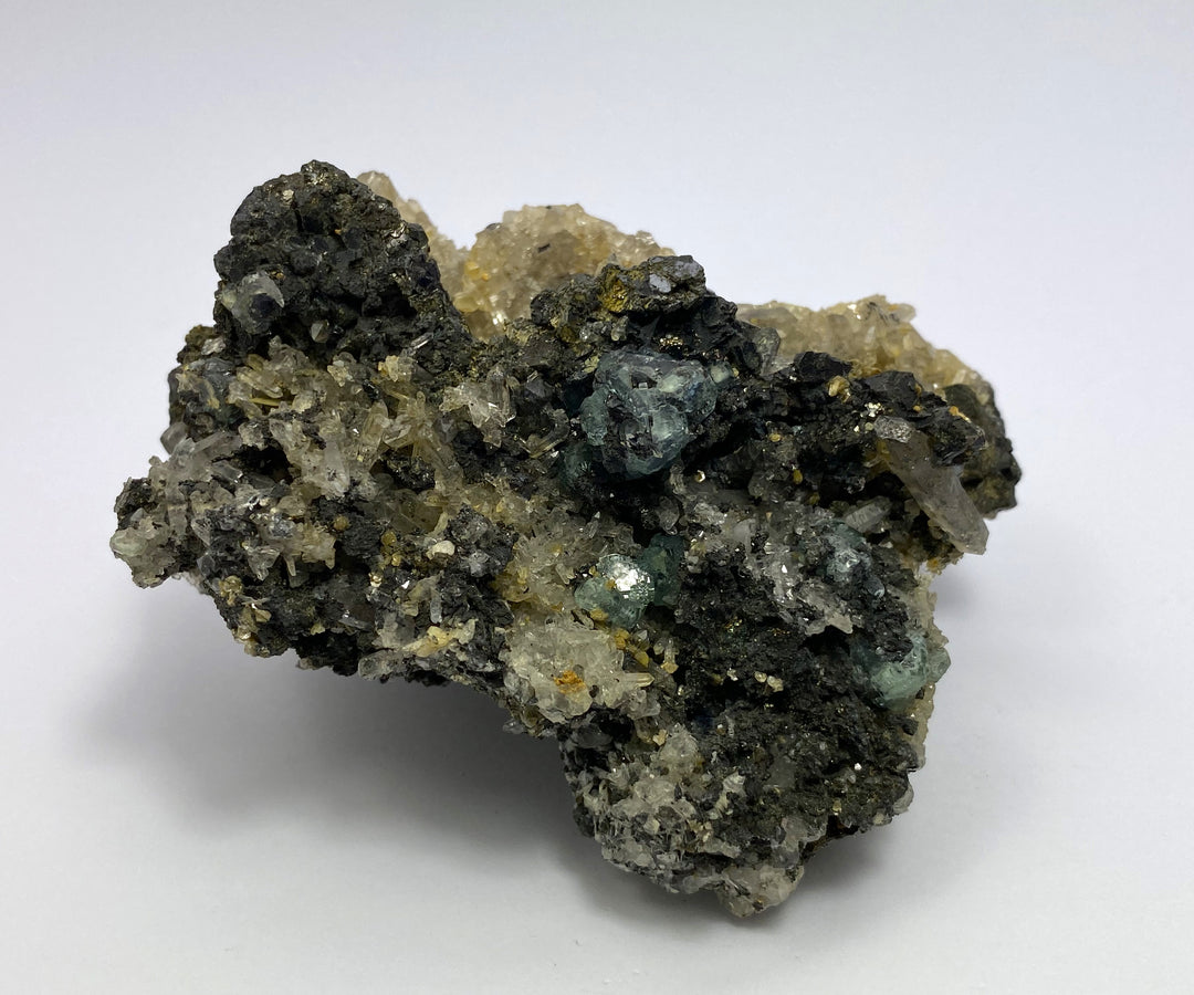 Fluorite, Tetrahedrite, Rock Crystal, YaogangXian Mine, Hunan. China
