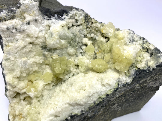 Prehnite, Calcite, Upper New Street Quarry, Paterson, New Jersey, USA