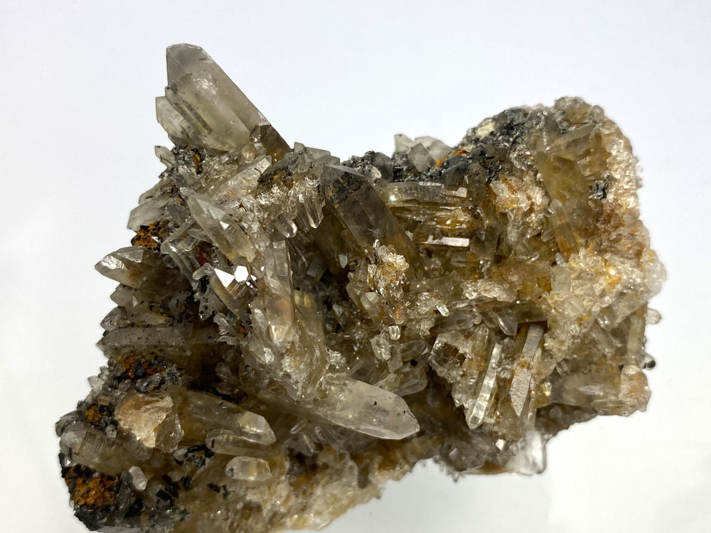 Smoky quartz, tourmaline (Schörl), Scepter Claims, Emerald Lake, Yukon, Canada